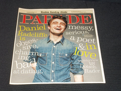 2012 JANUARY 8 BOSTON SUNDAY GLOBE PARADE MAGAZINE - DANIEL RADCLIFFE - E 4878