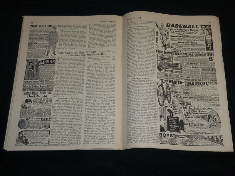 1912 MARCH 15 TO-DAY'S MAGAZINE - NICE COVER BY RHODA CHASE - J 6699