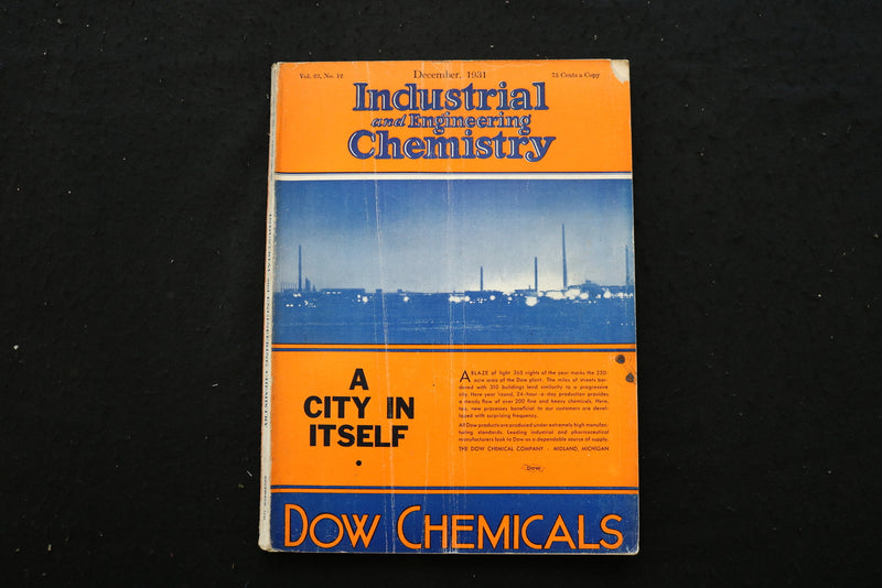 1931 DEC THE JOURNAL OF INDUSTRIAL & ENGINEERING CHEMISTRY MAGAZINE - E 10254