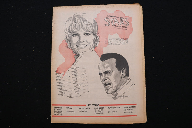 1968 MARCH 31 STARS MAGAZINE - PETULA CLARK & HARRY BELAFONTE COVER - E 25682