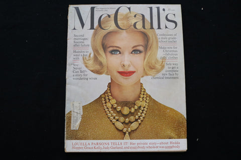 1961 NOVEMBER MCCALL'S MAGAZINE - LOUELLA PARSON TELLS IT COVER - E 9998