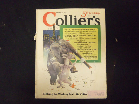 1932 NOV 12 COLLIER'S MAGAZINE - GREAT ILLUSTRATIONS, ARTICLES & ADS - ST 3608