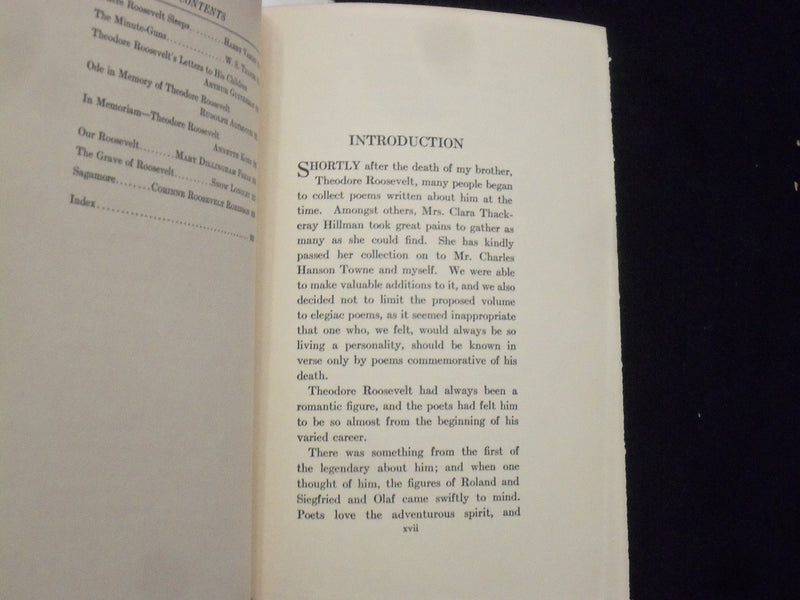 1923 ROOSEVELT AS THE POETS SAW HIM HARDCOVER BOOK BY CHARLES TOWNE - KD 8680