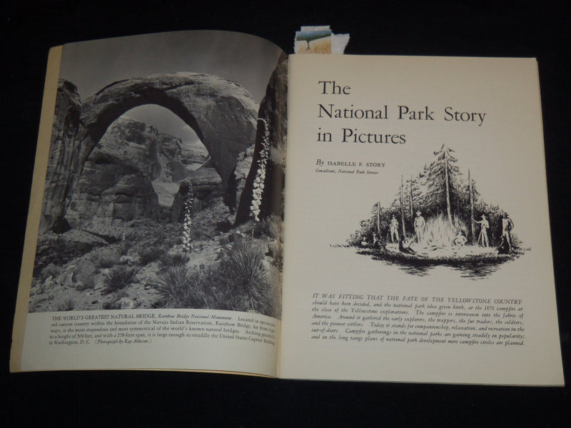 1961 THE NATIONAL PARK STORY IN PICTURES BOOK BY ISABELE F. STORY - J 8908