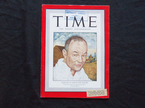 1941 JULY 21 TIME MAGAZINE - CLAUDE WICKARD - T 773