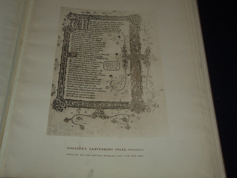 1877 AUTOTYPES OF CHAUCER MANUSCRIPTS VOLUME - NICE PLATES - Z 237