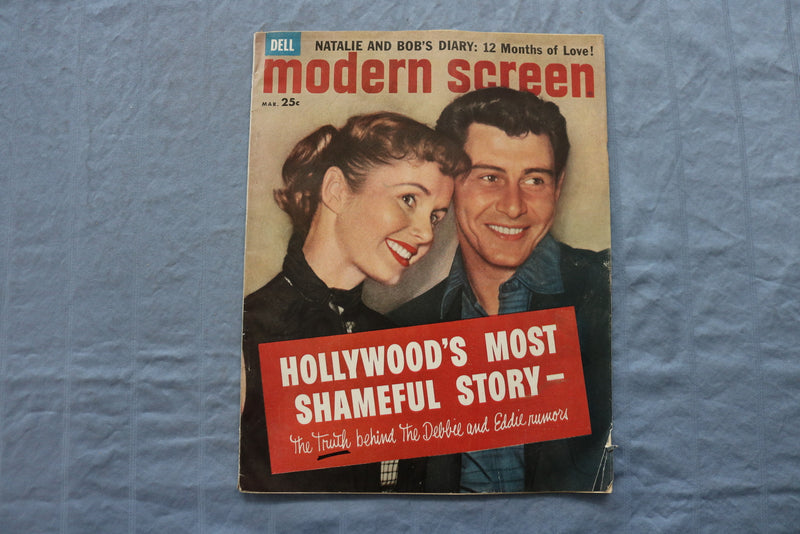 1958 MAR MODERN SCREEN MAGAZINE - DEBBIE REYNOLDS/EDDIE FISHER COVER - ST 1007H