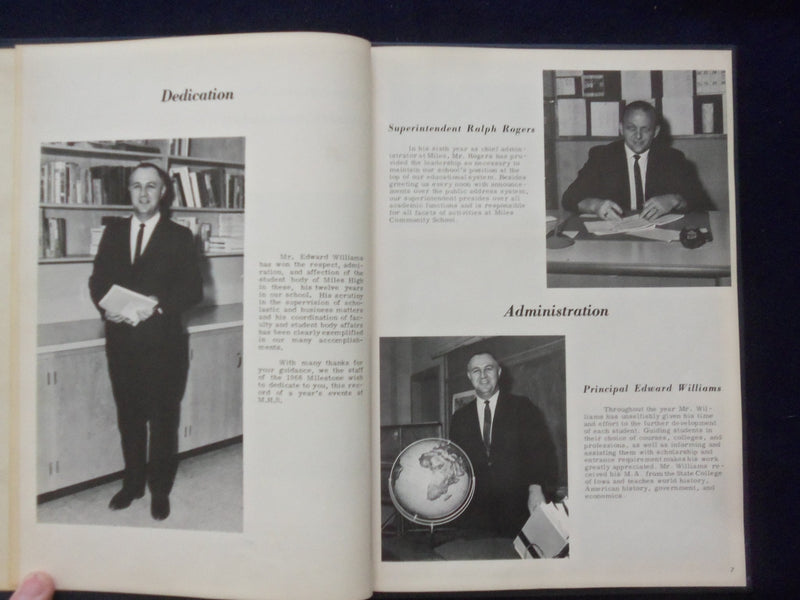 1966 MILESTONE MILES COMMUNITY SCHOOL YEARBOOK - MILES, IOWA - YB 3055