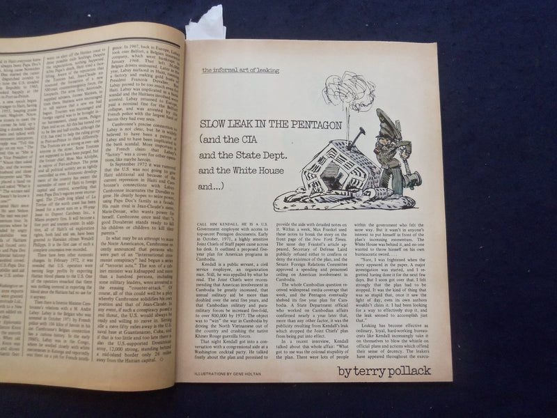 1973 JANUARY RAMPARTS MAGAZINE - INFORMAL ART OF LEAKING - SP 5746ZA