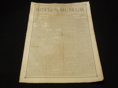 1851 MARCH 1 BOSTON MUSEUM NEWSPAPER - JUDITH BENSADDI A TALE - STEAMER- NP 9031