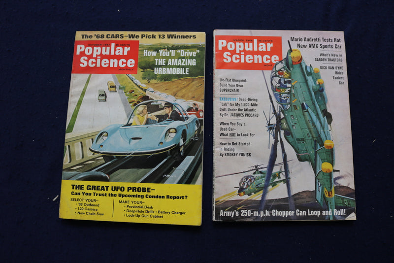 1957-1968 POPULAR SCIENCE MAGAZINE - LOT OF 13 - O 3350