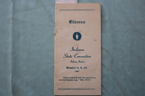 1948 GIDEONS - INDIANA STATE CONVENTION PROGRAM - K 3318
