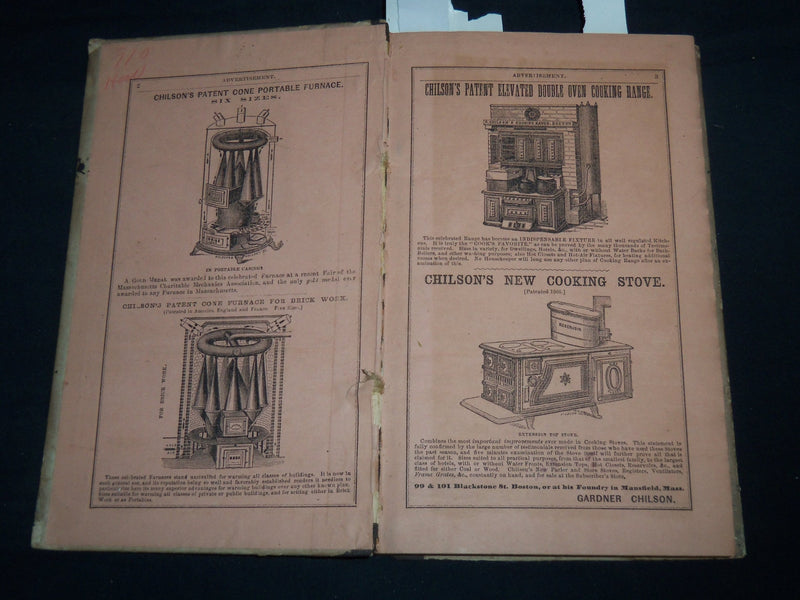 1867 WORCESTER DIRECTORY BY HENRY J. HOWLAND - MAP - KD 81W