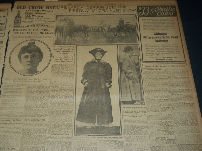 1907 SEPTEMBER 3 THE BOSTON HERALD - ARCHBISHOP WILLIAMS LIES IN STATE - BH 233