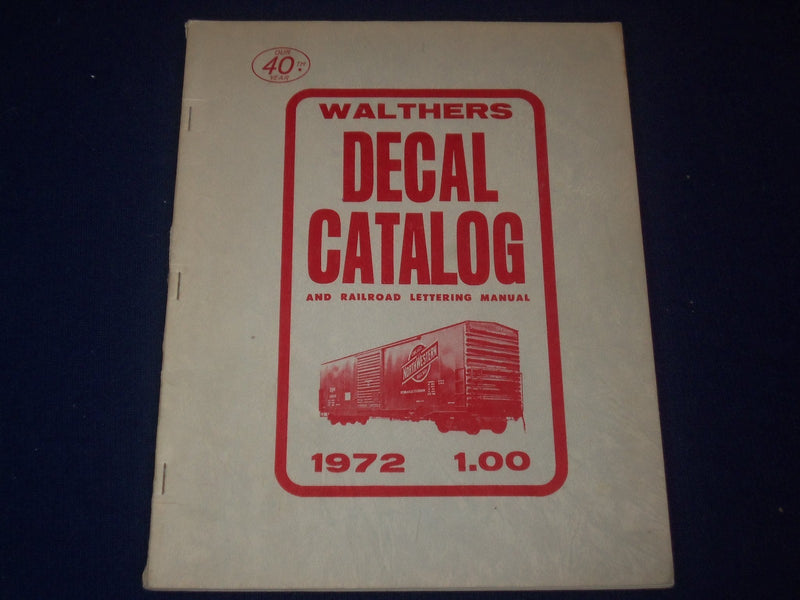 1961-1972 WALTHERS MODEL RAILROADER O SCALE DECAL CATALOG LOT OF 5 - J 1683