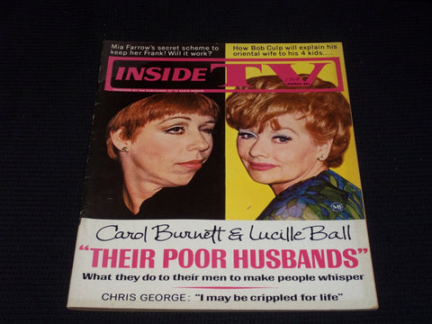 1968 MARCH INSIDE TV MAGAZINE - CAROL BURNETT & LUCILLE BALL COVER - E 3514