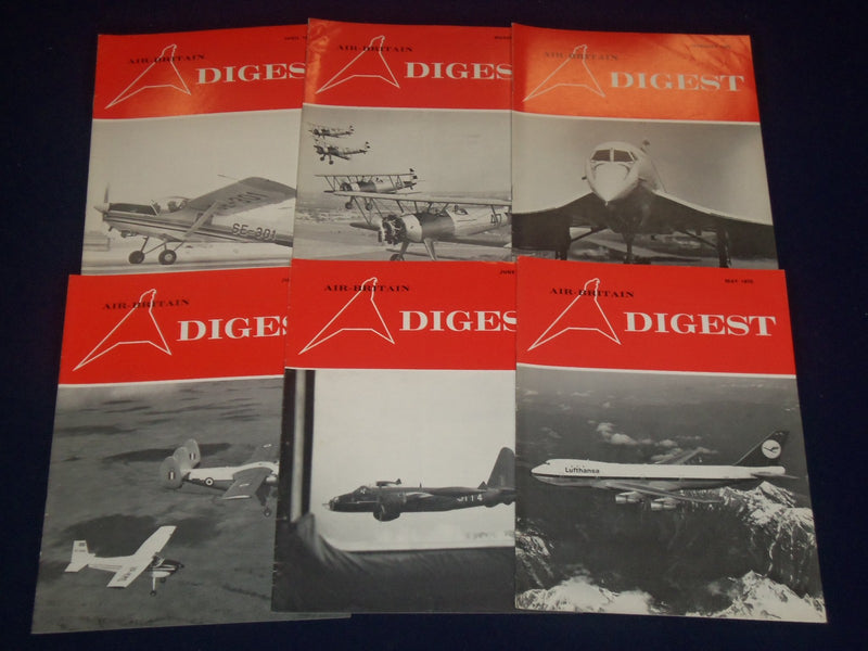 1965-1970 AIR BRITAIN DIGEST MAGAZINES PUBLISHED IN ENGLAND LOT OF 17 - O 2491