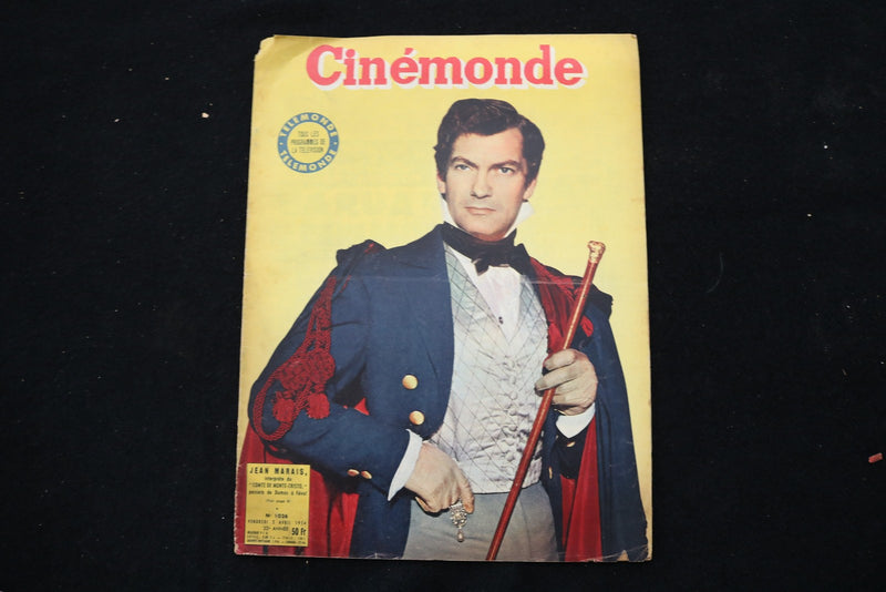 1954 APRIL 2 CINEMONDE MAGAZINE - JEAN MARAIS COVER - E 25891