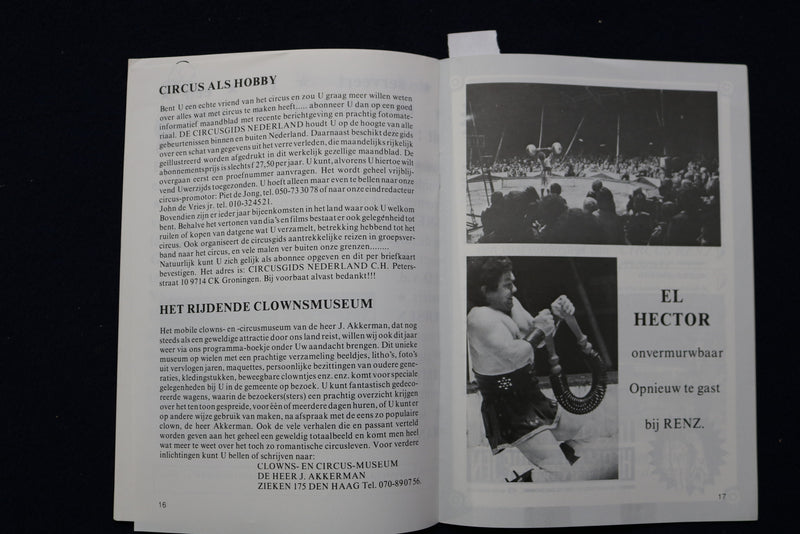 1981 CIRCUS RENZ 70 JAAR SOFTCOVER PROGRAM - 1911-1981 - DUTCH TEXT - K 603