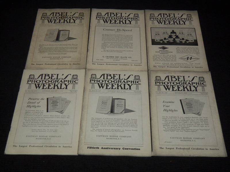 1930-1931 ABEL'S PHOTOGRAPHIC WEEKLY MAGAZINE LOT OF 13 ISSUES - O 3074J