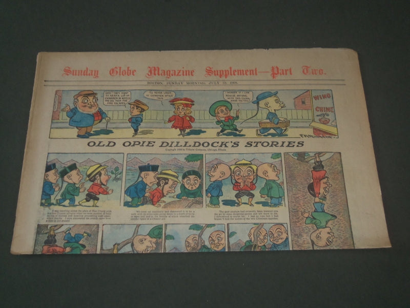 1908 JULY 19 SUNDAY BOSTON GLOBE SUPPLEMENT PART 2 - COLOR COMICS - NP 2797