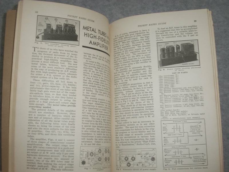 1936 POCKET RADIO GUIDE - N.H. LESSEM - J 6341