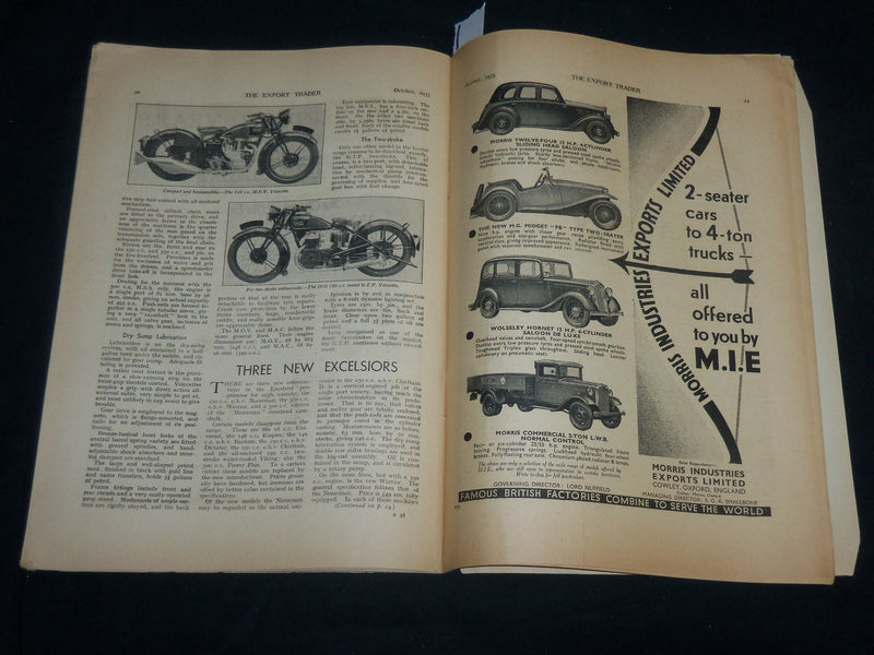 1935 OCTOBER THE EXPORT TRADER BICYCLE MAGAZINE - NICE ADS - SP 1212W