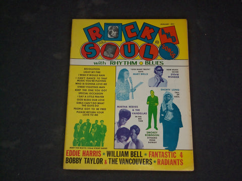 1969 JANUARY ROCK & SOULD SONGS MAGAZINE-STEVIE WONDER, MARY WELLS COVER-CW 788