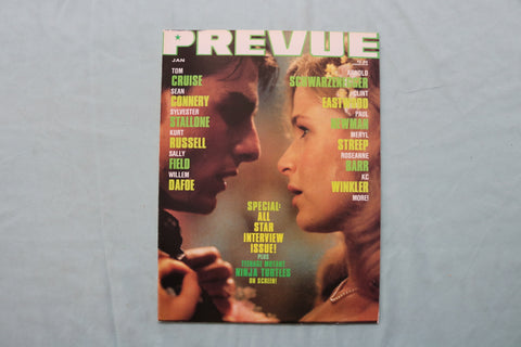 1990 JANUARY-MARCH PREVUE MAGAZINE - TOM CRUISE-KYRA SEDGWICK COVER - E 19779