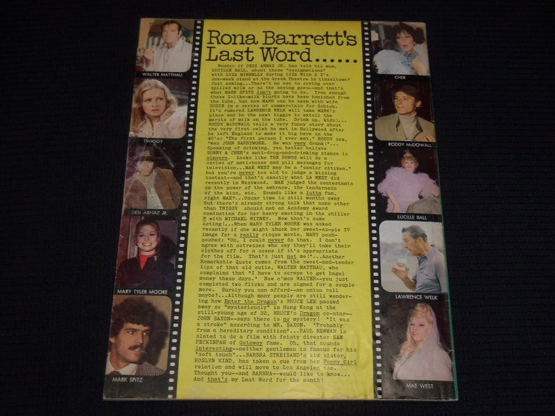1973 DECEMBER RONA BARRETT'S GOSSIP MAGAZINE - HACKMAN & TAYLOR COVER - E 13509