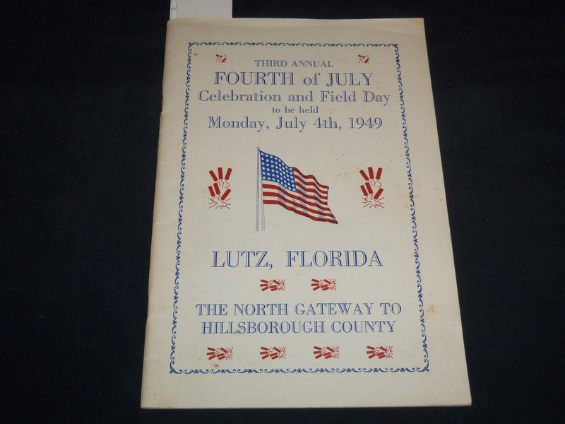 1949 LUTZ FLORIDA 4TH OF JULY THIRD ANNUAL FIELD DAY PROGRAM - J 8502