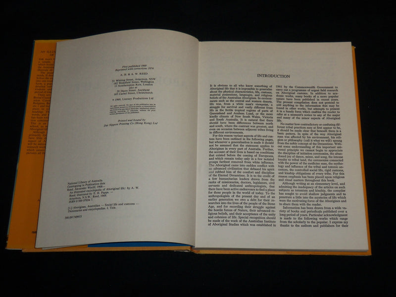 1974 AN ILLUSTRATED ENCYCLOPEDIA OF ABORIGINAL HARDCOVER BOOK - KD 7157