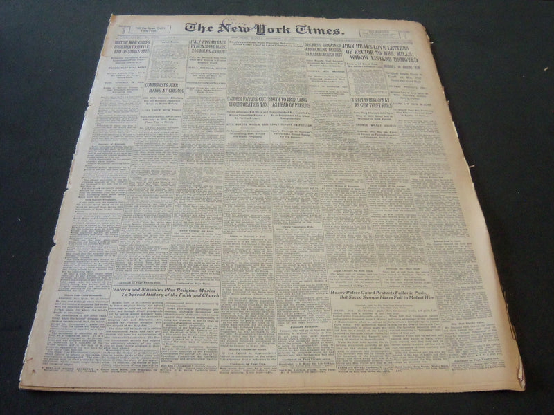 1926 NOVEMBER 14 NEW YORK TIMES - JURY HEARS LOVE LETTERS OF RECTOR - NT 6526