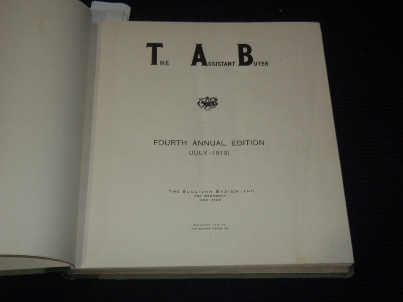 1912 THE ASSISTANT BUYER CATALOG - SULLIVAN SYSTEM INC. - TOOLS - KD 5403C