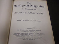 1905 OCTOBER-1906 MARCH THE BURLINGTON MAGAZINE BOUND VOLUME NO. 8 - R 701