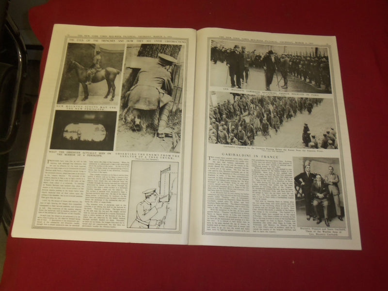 1915 MARCH 4 NY TIMES PICTORIAL SECTION - BRITISH PICKETS IN FLANDERS - NP 3949
