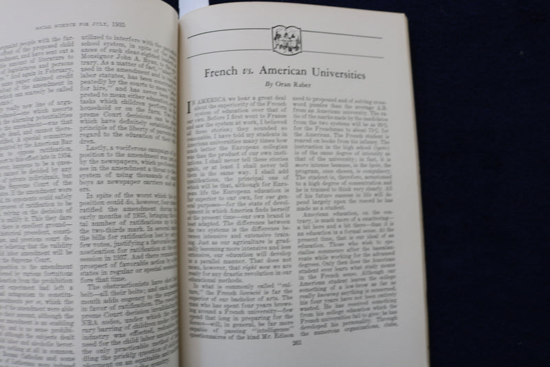 1935 JULY SOCIAL SCIENCE QUARTERLY SOFTCOVER BOOK - K 1453