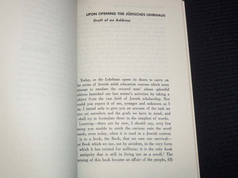 1965 ON JEWISH LEARNING SOFTCOVER BOOK BY FRANZ ROSENZWEIG - KD 4270E