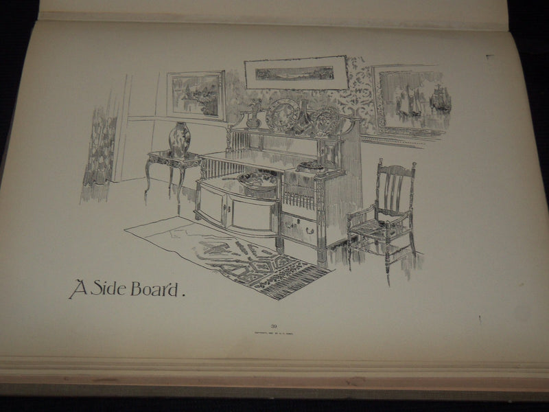 1892 ARCHITECTURAL COMPOSITIONS VOLUME BY HENRY P. KIRBY - 50 PLATES - Z 281