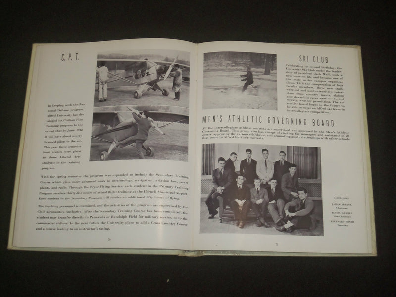 1942 ALFRED UNIVERSITY YEARBOOK - ALFRED, NEW YORK - YB 2087