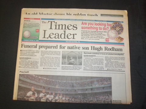 1993 APRIL 9 WILKES-BARRE TIMES LEADER - FUNERAL FOR NATIVE HUGH RODHAM- NP 7554