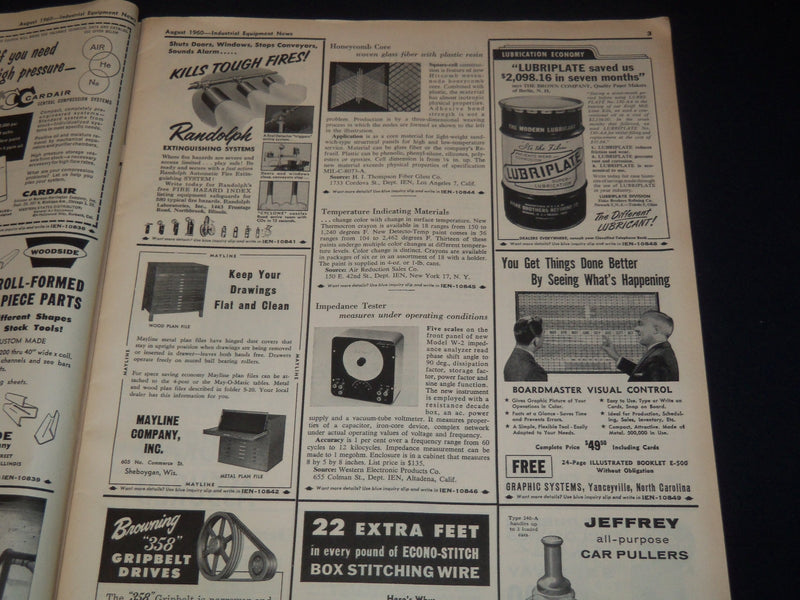 1960-1961 INDUSTRIAL EQUIPMENT NEWS NEWSPAPER LOT OF 6 ISSUES - NP 4502D