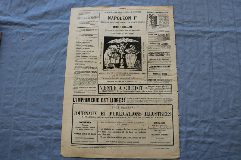 1873 MARCH 9 LE GRELOT NEWSPAPER - DON CARLOS- ALFRED LE PETIT- FRENCH - NP 8615
