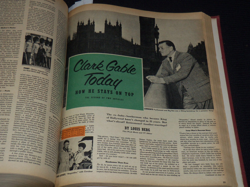 1953 JAN-JUN NEW YORK HERALD TRIBUNE THIS WEEK MAGAZINE BOUND VOLUME - KD 5862C