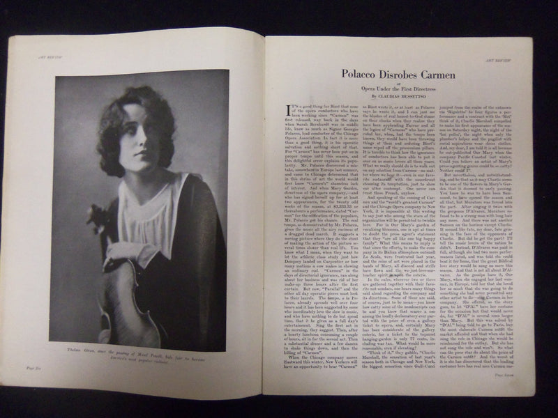 1922 JANUARY ART REVIEW MAGAZINE- MARIE JERITZA - ST 3237