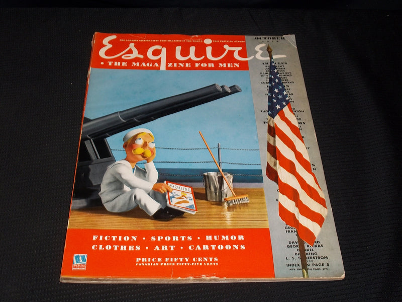 1942 OCTOBER ESQUIRE MAGAZINE - VERY NICE FRONT COVER & ADS - E 5144