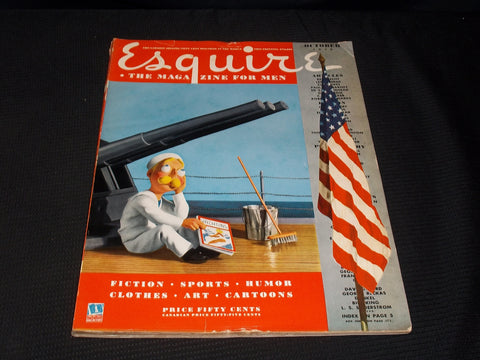 1942 OCTOBER ESQUIRE MAGAZINE - VERY NICE FRONT COVER & ADS - E 5144