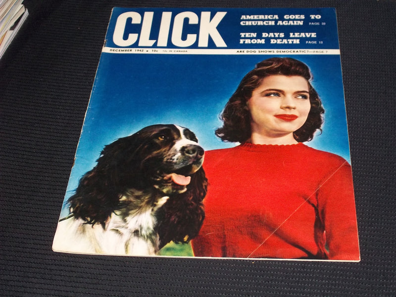 1942 DECEMBER CLICK MAGAZINE - NICE DOG FRONT COVER - E 20053