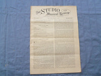 1881 THE STUDIO AND MUSICAL REVIEW NEWSPAPER - LOT OF 4 - NP 8416