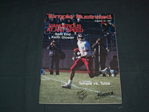 1987 OCTOBER 10 TEMPLE VS. TULSA FOOTBALL PROGRAM - J 3748